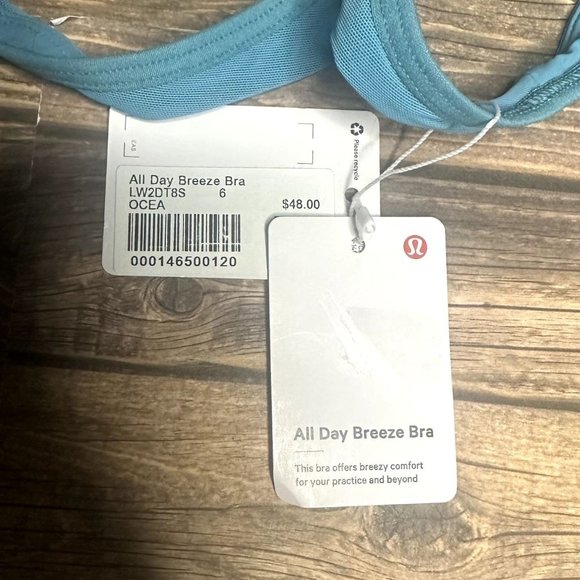 Lululemon All Day Breeze Bra NWT Size 6 (OCEA) - Picture 13 of 13